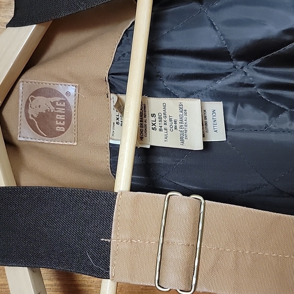 5XL short Berne insulated work coveralls